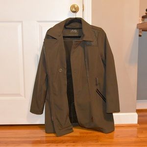 Green trench coat